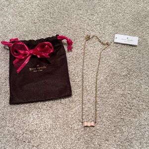 Kate Spade Gold Chain with Pink Bow Pendant